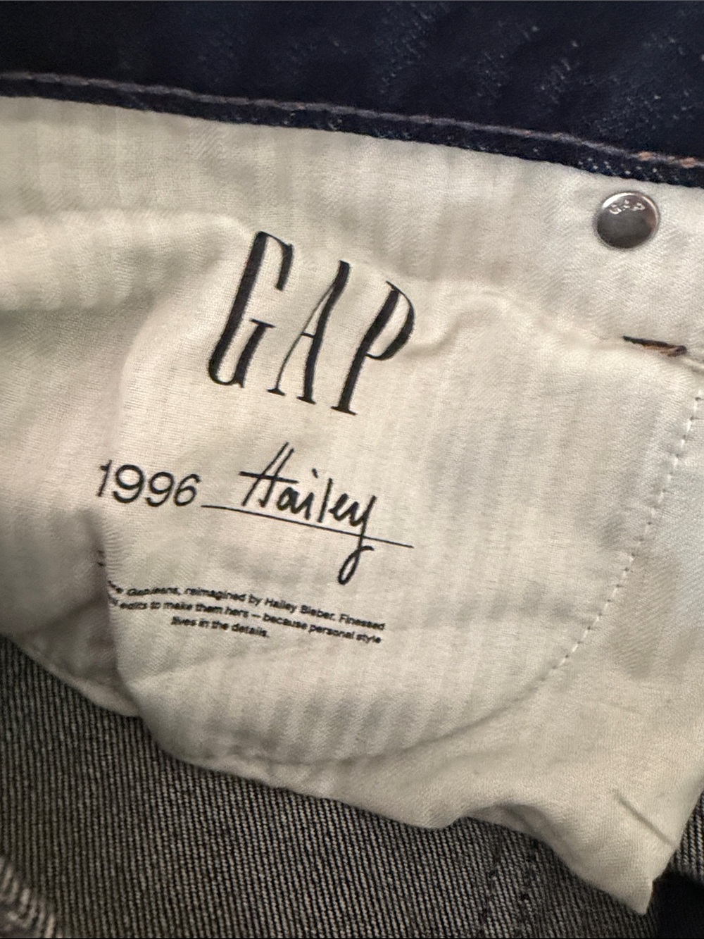 NWT GAP Hailey Bieber Loose Low Rise Jeans Dark